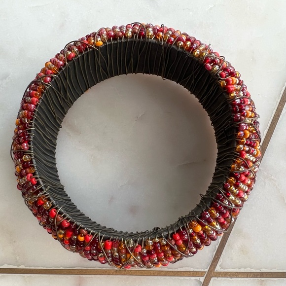 Vintage GORGEOUS Seed Bead CUFF Bangle BRACELET - Picture 7 of 11